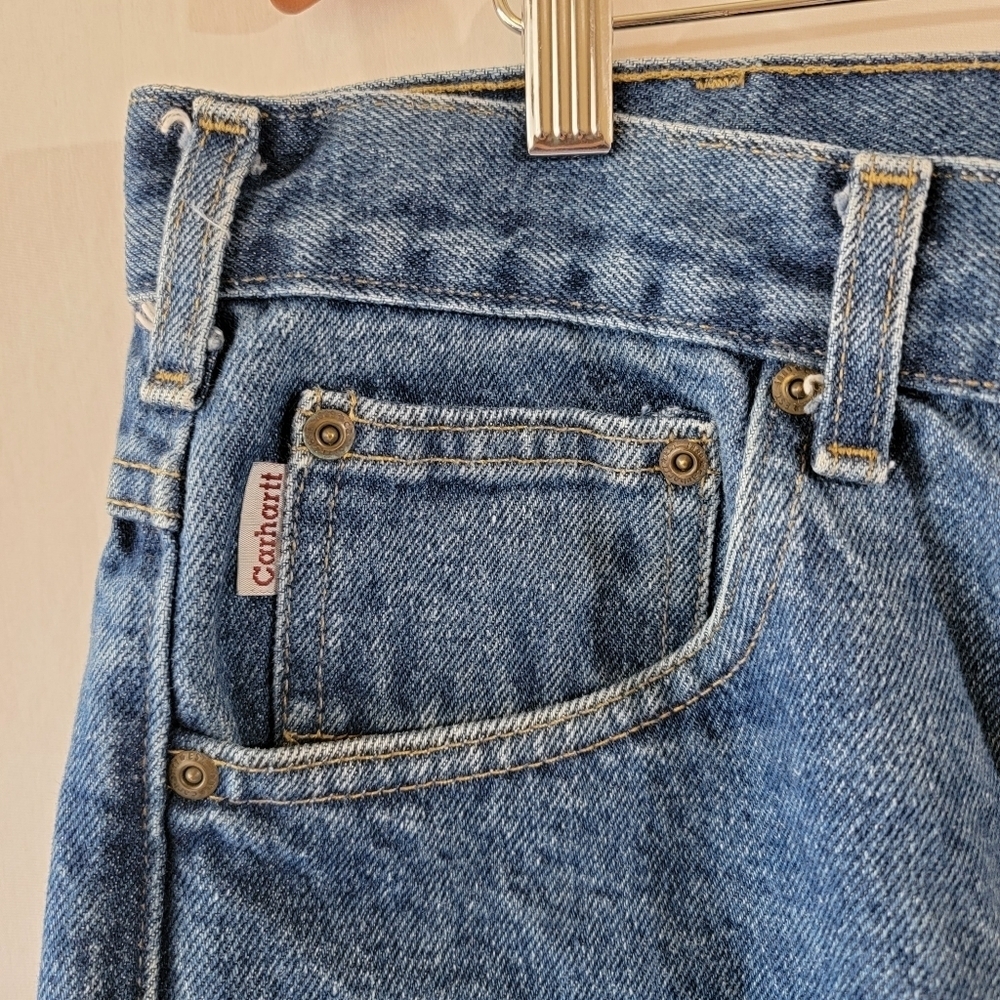 Carhartt Men's Big & Tall Jeans Size 44 × 34 Staright Leg Med Wash Work Outdoor - Picture 4 of 12